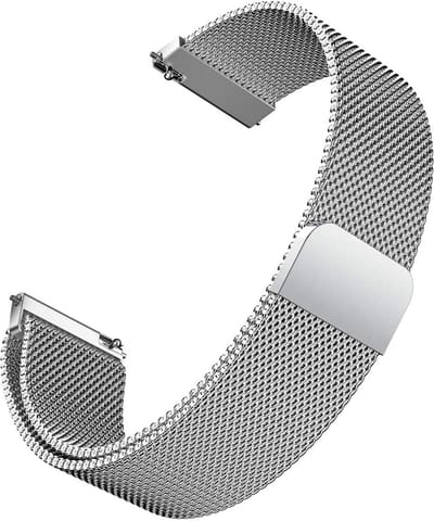 Bandje geschikt voor Garmin Venu 2s / Vivoactive 4s / Vivomove 3s - Zilver Milanese Band