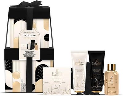 The Luxury Bathing Company: Sparkling Pear & Nectarine Blossom Stacked Box Gift Set