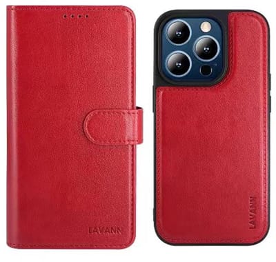 Telefoonhoesje Leer Book Case 2 in 1 - Geschikt voor Samsung S25 Plus - Rood - Magnetic Case - Ruimte voor 3 pasjes