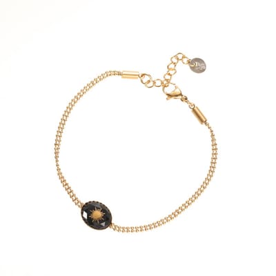 Go Dutch Label Armband zon Zwart B1209-6