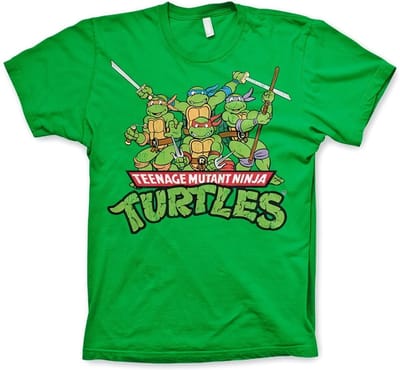 Teenage Mutant Ninja Turtles Turtles Distressed Group T-shirt Groen