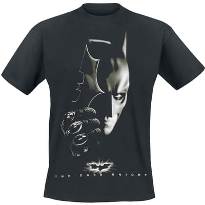 Batman T-shirt - The Dark Knight Grey Poster - M tot 3XL - voor Mannen - zwart