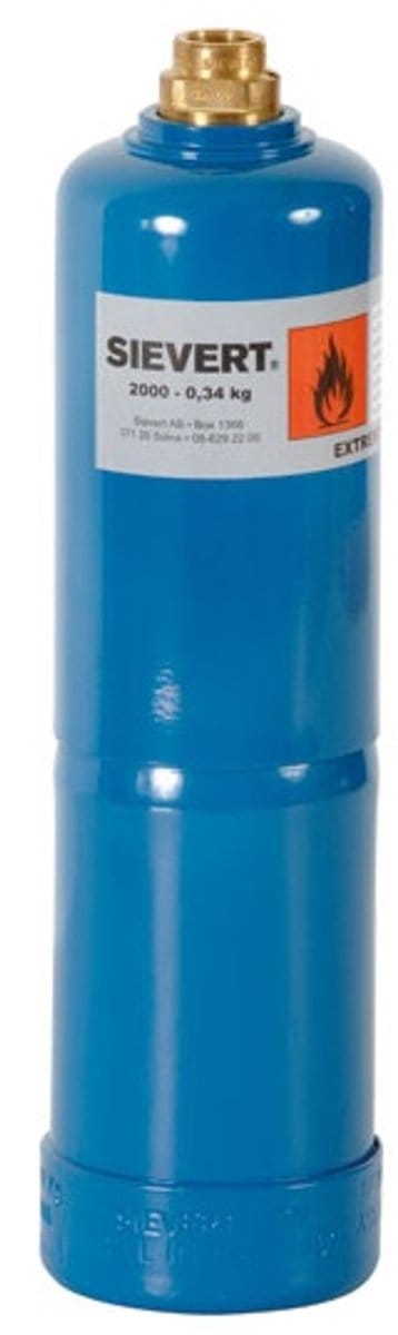 Sievert hervulbare gasfles 0,34 kg M14 gevuld zonder kraan