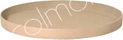 Ronde decoratieve plaat taupe