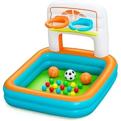 Bestway Kick ‘N Swish 3-in-1 Multifunctionele Opblaasbare Ballenbak met 18 Speelballen