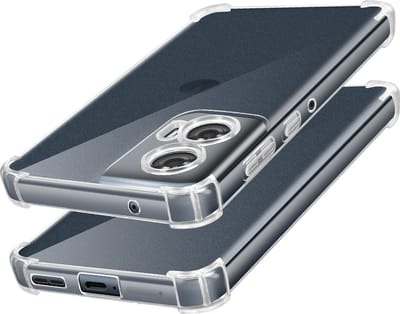 Mayaxess, Schokbestendig Hoesje voor Motorola Edge 50 Fusion Versterkte Hoeken, Transparant