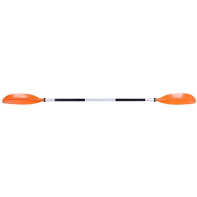 Pagaie de Kayak 4 Pièces Pagaies Double Face avec Manche en Alliage d'Aluminium pour la Pêche la Dérive le Surf les Loisirs Orange 220cm