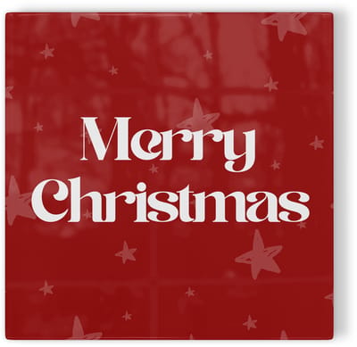 Tegeltje Merry Christmas – rood – kerst tegeltje – tegeltje met tekst