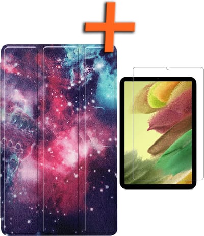 Hoesje - Geschikt voor Samsung Galaxy Tab S6 Lite - Met Screenprotector - Trifold Bookcase - Hard Cover - Hardcover Book Case - Tablet Hoes - Galaxy