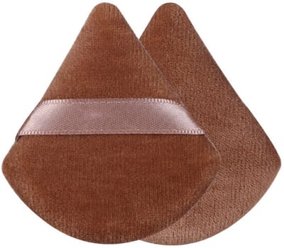 Triangle Powder Puff – 10 stuks – 6,5 x 7 x 1,1 cm – Losse Powder Puff – Setting Powder Puff – Beauty Tool – Make-up Puff – Velour Puff – Multifunctioneel Puff – Geschikt voor het fixeren van poeder, foundation en lichaamsverzorging