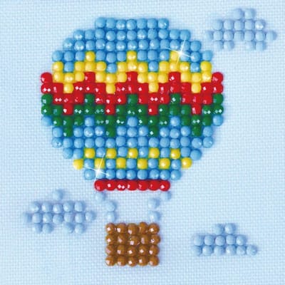 DIAMOND DOTZ DDS.013, Originele 5D Diamond Painting Set Up Up & Away, Knutselpakket met 290 Ronde Steentjes, Dotz voor Volwassenen, Hobbypakket ca. 7.6x7.6 cm voor Kinderen Vanaf 8 Jaar