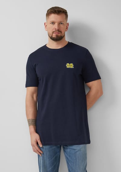 s.Oliver - male - Zwaar jersey T-shirt in een moderne pasvorm met college artwork