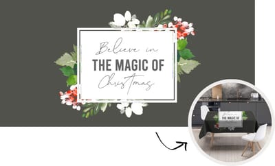 Kerst Tafelkleed - Kerstmis Decoratie - Tafellaken - Kerst - Quote - Magie - 260x130 cm - Kerstmis Versiering