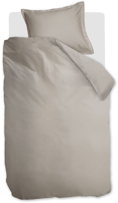 Ambiante Satin Uni dekbedovertrek - Eenpersoons - 140 x 200/220 cm - Zand