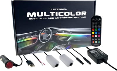 RGBIC LED Sfeerverlichting Auto Voetruimteverlichting Set met App en Afstandsbediening