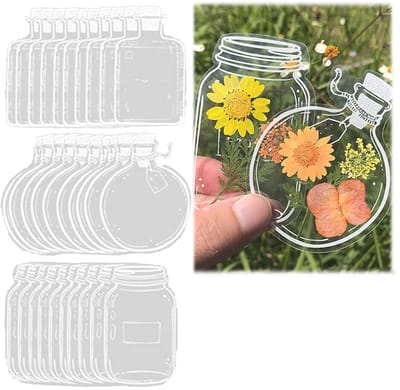 Unyqoos® Set van 30 Transparante Bladwijzers met Gedroogde Bloemen voor Leesplezier