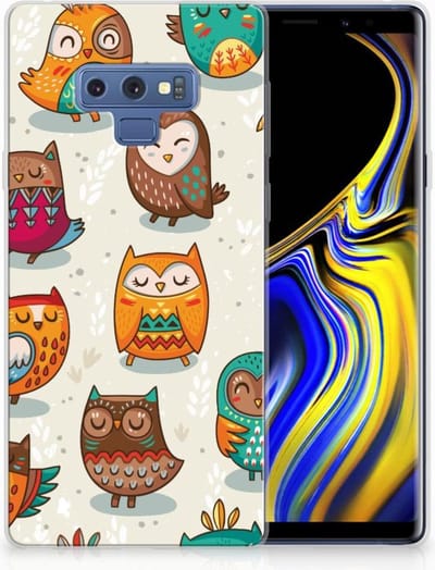 Samsung Galaxy Note 9 TPU Hoesje Vrolijke Uilen