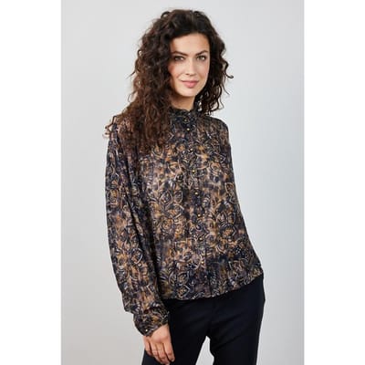 Blouse Saida Black Glamour print