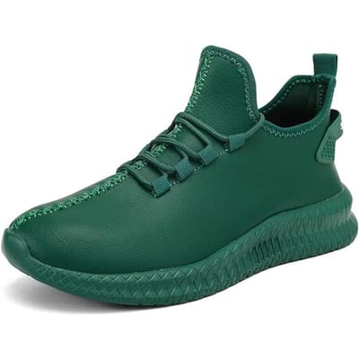Heren Waterdichte Hardloopschoenen Lichtgewicht Kunstleer Antislip Comfortabele Schoenen Klassieke Witte Sneakers voor Heren 40 black