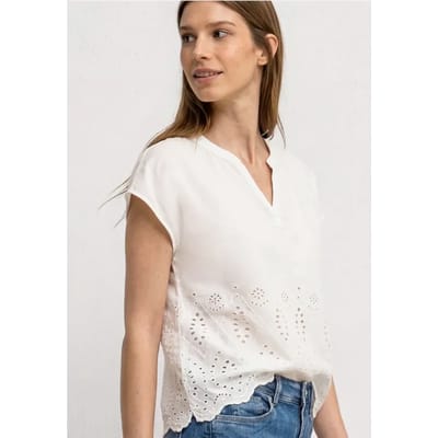 Blouse met Shiffley-patroon