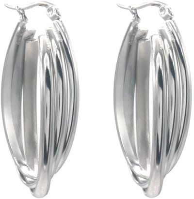 Oorbellen - RVS - 4cm - dames - sieraden - opvallend - trendy - cadeau