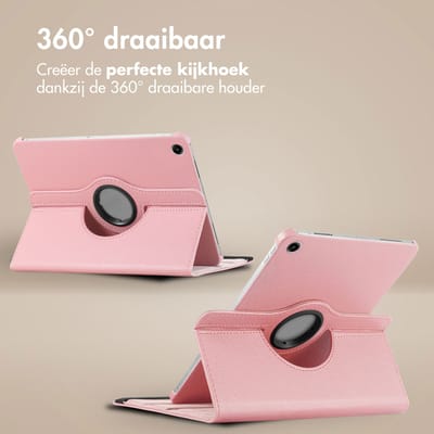 imoshion Tablet Hoes - Geschikt voor Samsung Galaxy Tab A9 Plus - 360° Draaibare Bookcase - Roze