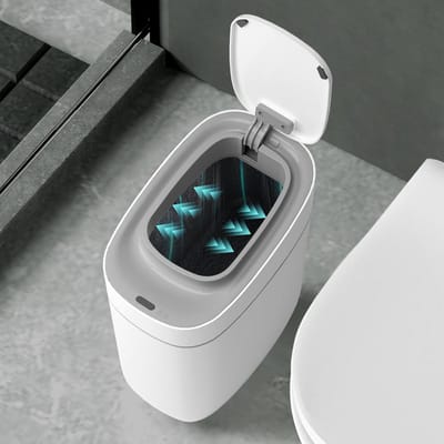 Sensor Prullenbak - Automatische Vuilnisbak - Hygiënisch Werken - Slank Ontwerp - 10 Liter - Wit