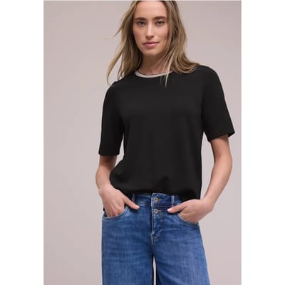 Shirt met contrastdetail