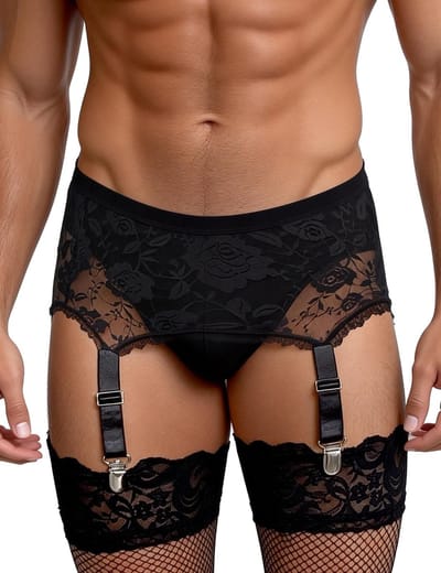 Dailygoods- Jarretelgordel Sissy - Kant - 6 Jarretels - Grote Maten - Sexy Ondergoed - Huidvriendelijk Materiaal - Kousenband