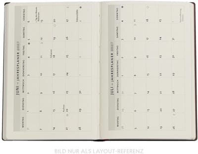 18-Monatskalender 2026-2027 Blaue Weide Mini Horizontal