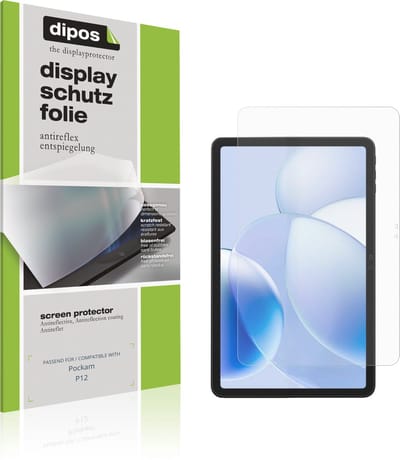 dipos – 2x Matte Beschermfolie geschikt voor Pockam P12 | Krasbestendige & antireflecterende Screenprotector Ultra-Thin