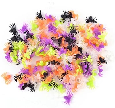 Akyol - Halloween nep spinnen - Nep spinnen - Halloween - 30 stuks - halloween nep spinnen kleurrijk - nep spin - halloween decoratie - halloween spinnen - knutselen spinnen -nepspinnen gemixt -spinnen