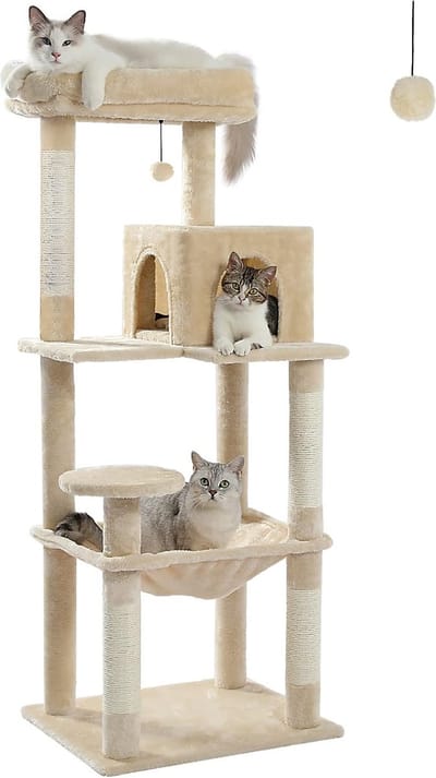 Lexium Krabpaal voor zware katten - Krabpaal voor grote katten - Stevige krabpaal - Geschikt voor grote en zware katten