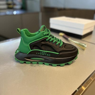 Platform Sneakers Lente En Herfst Heren Veelzijdige En Comfortabele Hardloopschoenen Casual Knappe Modetrend Herenschoenen 39 groen