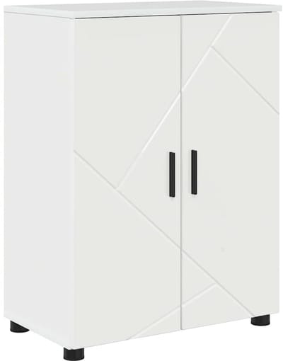 vidaXL - Badkamerkast - met - opslag - Hoogglans - wit - 60 - x - 35 - x - 80 - cm
