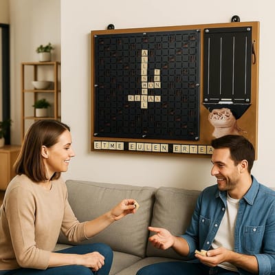 Muur Spel Set - Wanddecoratie Bordspel - Sociale Interactie - Uniek Wandontwerp - 81 x 61 cm - Zwart