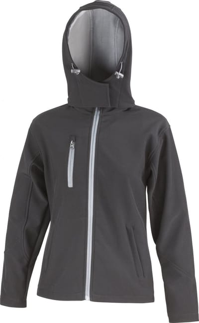Result Women´s TX Performance Hooded Soft Shell Jacket RT230F - BLACK/GREY - XXL