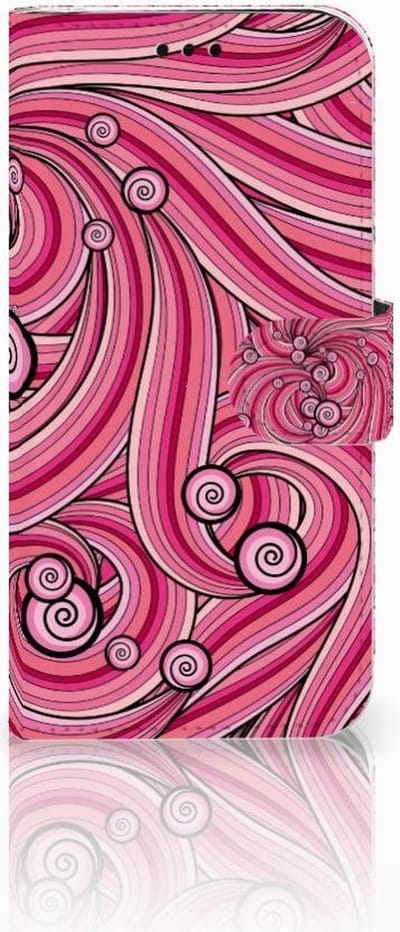 Boekhoesje voor Samsung Galaxy J5 2017 Hoesje Swirl Pink