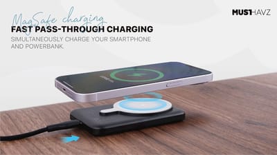 Musthavz Magpower MagSafe powerbank 5000 mAh zwart