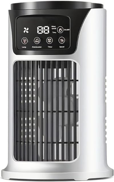 Airco - Airconditioning - Mobiele airco - Mini airco - Mini airconditioning - LED Light - Quiet 6 - Speed Desk Cooler for Home Office