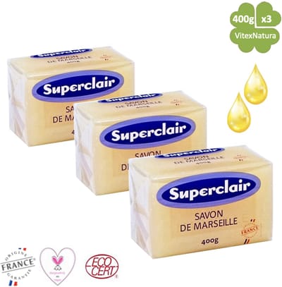 Superclair - Zeeptablet - Marseille Zeep - Glycerine - 400g x 3