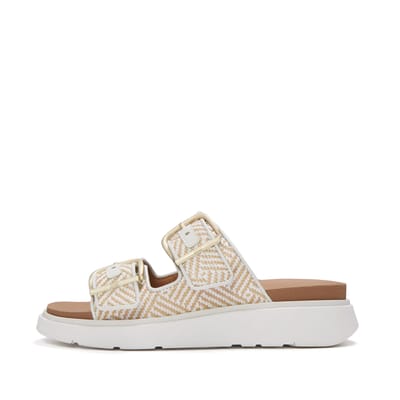 FitFlop Gen-ff buckle graphic-weave two-bar slides