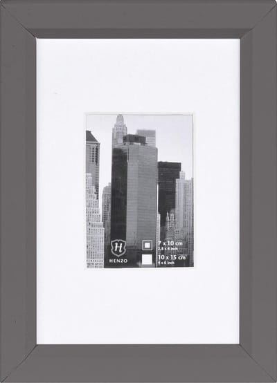 Fotolijst - Henzo - Metallica - Fotomaat 10x15 cm - Donkergrijs