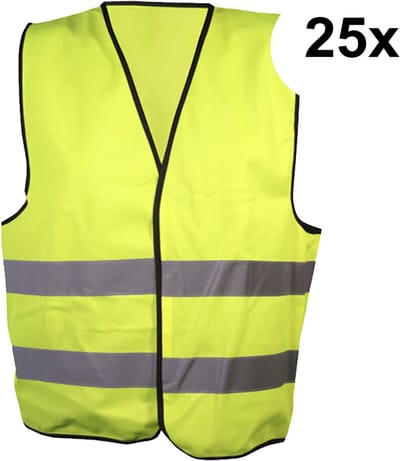 Gele hesjes 25-pack