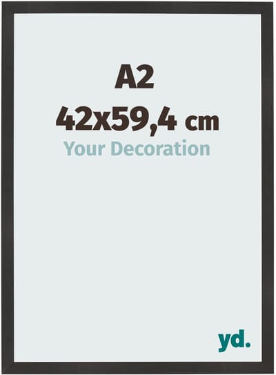 Your Decoration - Fotolijst A2 42x59,4 cm - MDF - Zwart Mat - Bologna