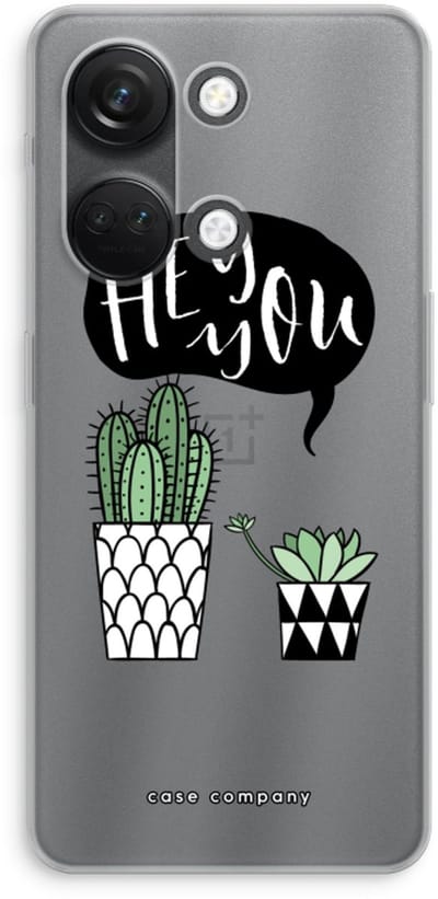Case Company® - Hoesje geschikt voor OnePlus Nord 3 hoesje - Hey you cactus - Soft Cover Telefoonhoesje - Bescherming aan alle Kanten en Schermrand