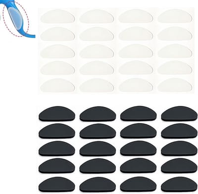 Siliconen neuspads - Bril pads - Comfortabel dragen - Zelfklevend antislip - 20 paar - Transparant