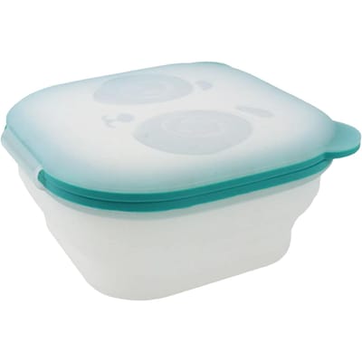 Opvouwbare Voedselbewaardoos 800ML Magnetische Sluiting Zelfsluitend Silicone Luchtdichte Opslag L(for 6.5-9kg) white