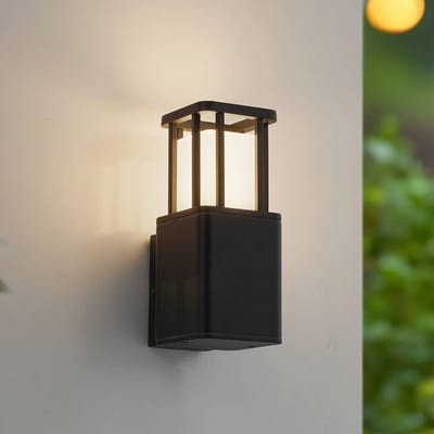 Lucande - LED wandlamp buiten - 1licht - Aluminiumspuitgietwerk, kunststof - H: 20.3 cm - GU10 - zwart