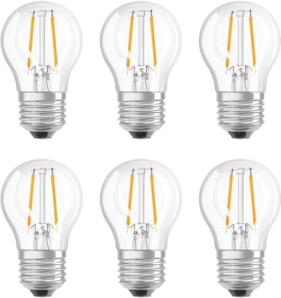 Ledvance LED Lamp Classic P45 E27 - 5W 470lm 4000K Ø45mm - LED Filament Lamp - Energiezuinige 40W Vervanger voor Dagelijks GebruiK 6 stuks